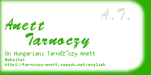 anett tarnoczy business card